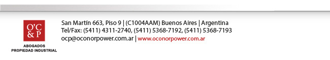 O'C&P - San Martín 663, Piso 9, Buenos Aires, Argentina - Tel/Fax: 5411 4311-2740, 5411 5368-7192, 5411 5368-7193 - ocp@oconorpower.com.ar - www.oconorpower.com.ar